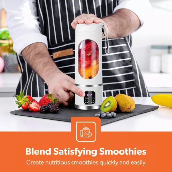 Portable USB Rechargeable Juicer Cup Electric Mixer Blender Smoothie Maker 450ml - Image 5