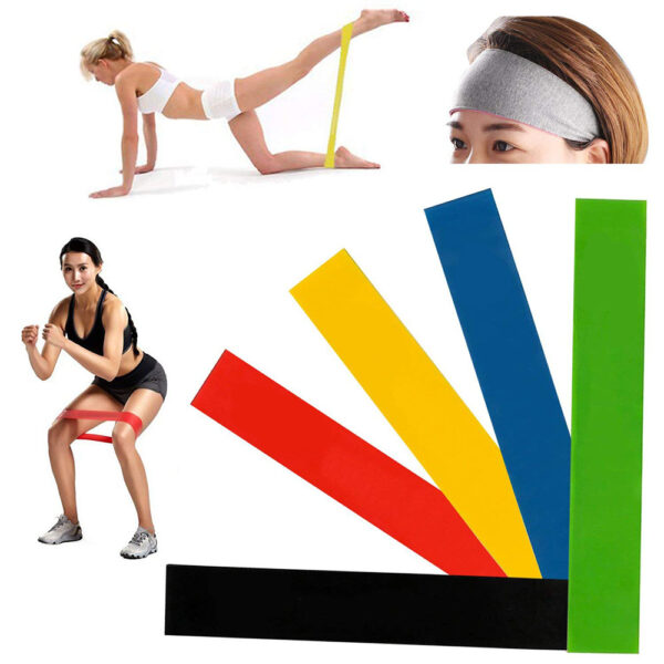 5 Level Resistance Rubber Bands Yoga Training Elastic Bands - Image 8