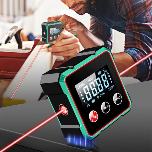 Magnetic Digital Angle Finder With Electronic Laser Gauge Protractor Inclinometer Level Magnets Level Ruler Angle Slope - Image 6