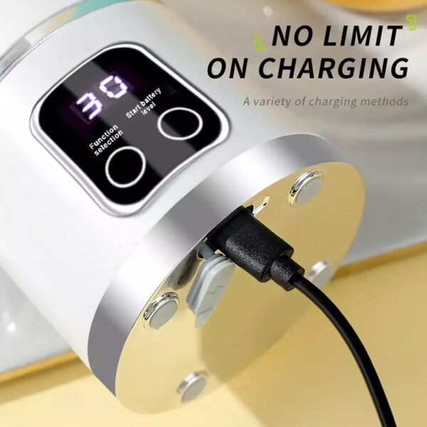Portable USB Rechargeable Juicer Cup Electric Mixer Blender Smoothie Maker 450ml - Image 3