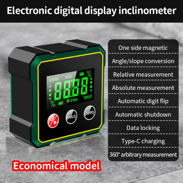 Magnetic Digital Angle Finder With Electronic Laser Gauge Protractor Inclinometer Level Magnets Level Ruler Angle Slope - Image 4